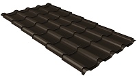 Металлочерепица Grand Line Kamea 0,5 мм Rooftop Matte (стальной бархат) RR32 темно-коричневый