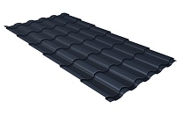 Металлочерепица Грандлайн Credo 0,5 мм Rooftop Matte (стальной бархат) RAL 7024 серый