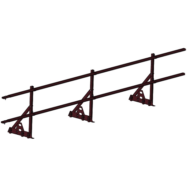 Кровельное ограждение PRESTIGE ZN CLIC 25х45мм H-0,6м L-3м под фальц RAL 3005 бордовый