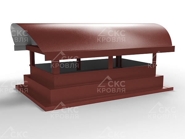 Дымник на трубу СКС-3 380x380мм RR29 красный