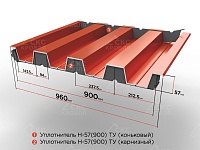 Уплотнитель профильный РуфИзол Н57 (0,9 м)