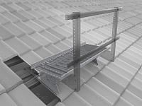 Переходный мостик PRESTIGE ZN L-2,5м для натуральной черепицы RAL 7004 светло-серый