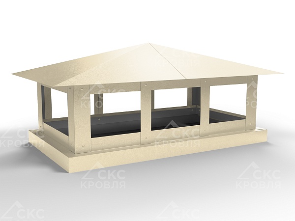 Дымник на трубу СКС-2 380x450мм RAL 1015 светло-бежевый