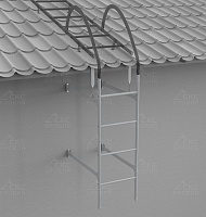 Фасадная лестница Roofsystems PRESTIGE ZN 400мм 25x45мм L-3м цинк