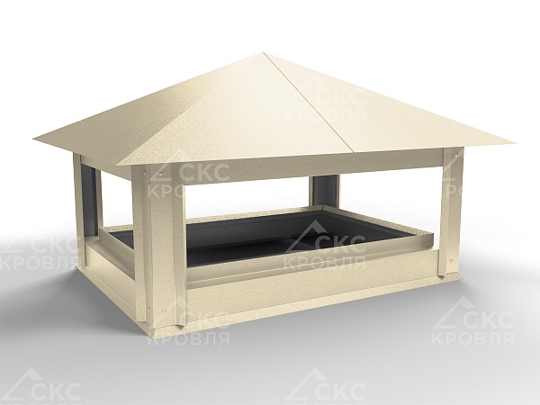 Дымник на трубу СКС-1 380x400мм RAL 1015 светло-бежевый