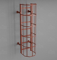Лестница пожарная П1-2 800мм L-1,05м RAL 8004 терракотовый