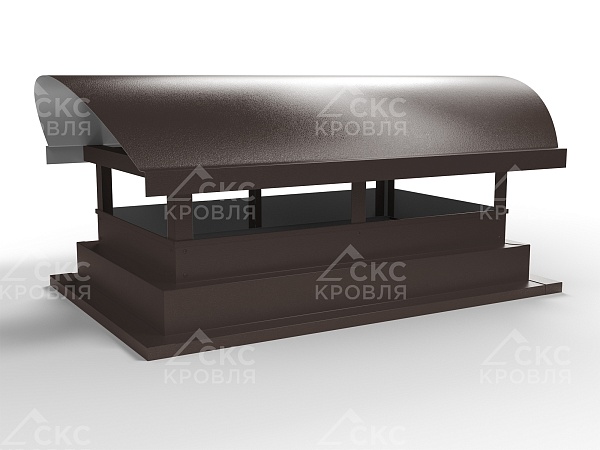Дымник на трубу СКС-3 380x380мм RAL 8019 темно-коричневый