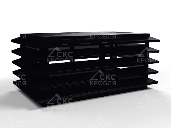 Дымник на трубу СКС-4 380x380мм RAL 9005 черный