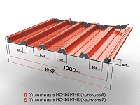 Уплотнитель профильный РуфИзол НС44 (1 м)