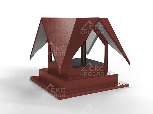 Дымник на трубу СКС-6 500x380мм RAL 3009 темно-красный