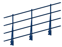 Парапетное ограждение для кровли PRESTIGE ZN 25x45мм H-1,2м L-3м RAL 5005 синий
