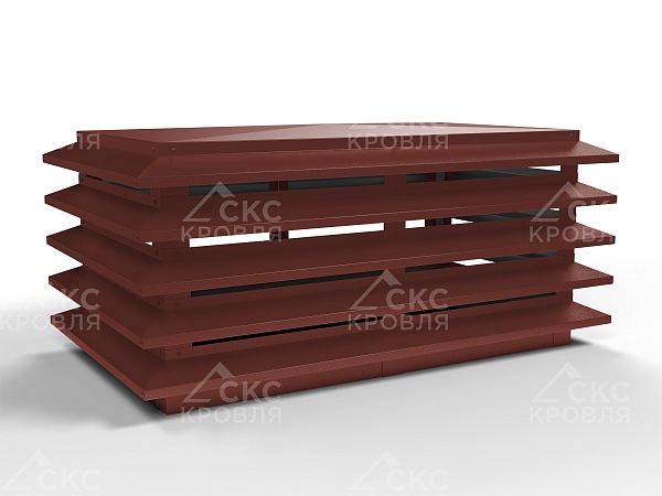 Дымник на трубу СКС-4 380x420мм RR29 красный
