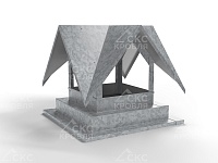 Дымник на трубу СКС-6 500x380мм цинк