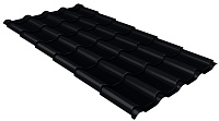 Металлочерепица Grand Line Kamea 0,5 мм Rooftop Matte (стальной бархат) RAL 9005 черный