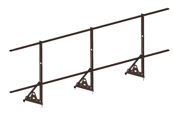 Кровельное ограждение PROMO ZN NEXT 20х40мм H-0,9м L-3м универсальное RAL 8017 коричневый