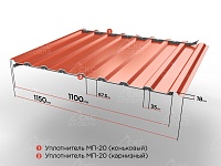 Уплотнитель профильный РуфИзол МП20 (1,1 м)