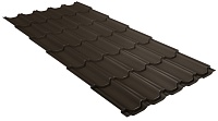 Металлочерепица Грандлайн Kvinta Plus 0,5 мм Rooftop Matte (стальной бархат) RR32 темно-коричневый