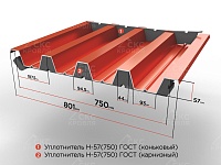 Уплотнитель профильный РуфИзол Н57 (0,75 м)