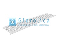 Решетка водоприемная Gidrolica Standart РВ -20.24.100 - штампованная стальная оцинкованная, кл. А15
