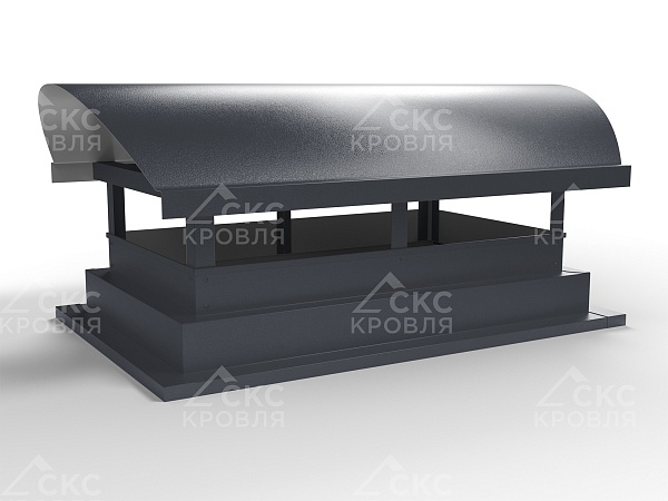 Дымник на трубу СКС-3 390x410мм RAL 7024 серый
