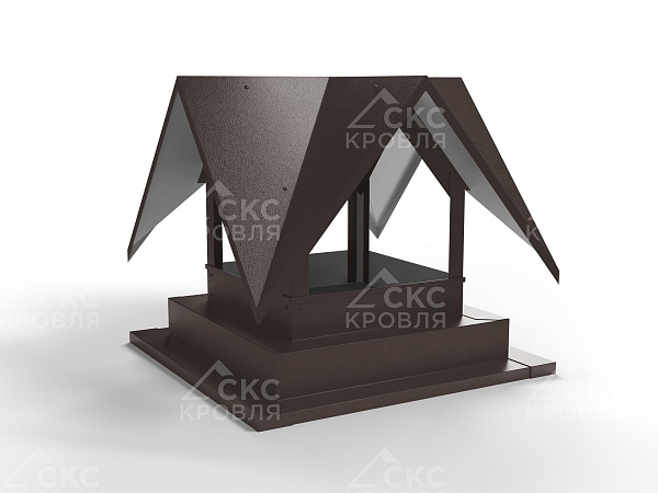 Дымник на трубу СКС-6 370x370мм RR32 темно-коричневый