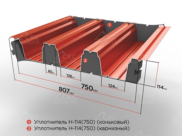 Уплотнитель профильный РуфИзол Н114 (0,75 м)