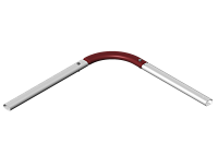 Угловое соединение труб ограждения PRESTIGE ZN 25x45мм RAL 3011 красный