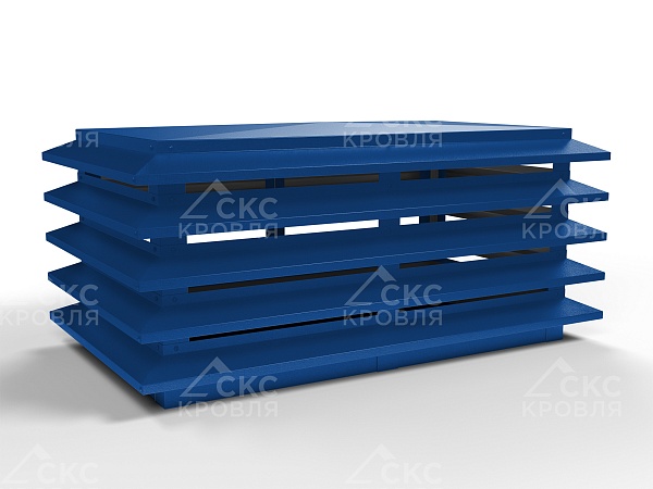 Дымник на трубу СКС-4 520x520мм RAL 5005 синий