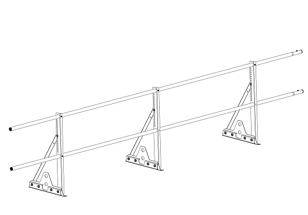 Кровельное ограждение ECONOM NEXT d-25мм H-0,6м L-3м под фальц RAL 9010 белый