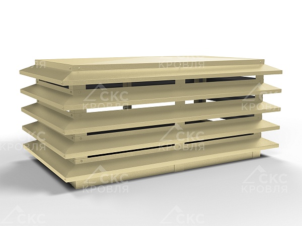 Дымник на трубу СКС-4 380x420мм RAL 1014 бежевый