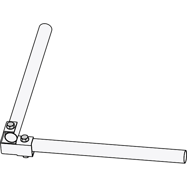 Угловое соединение труб ограждения ECONOM d-25 RAL 9010 белый