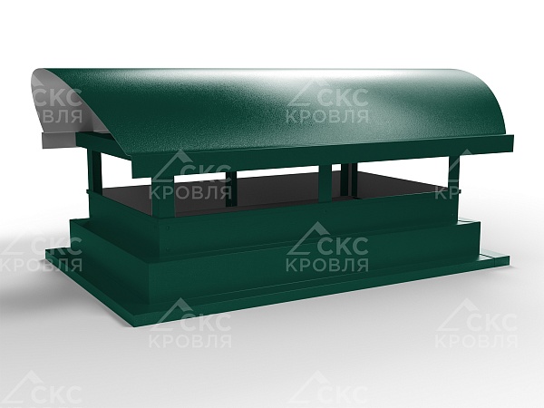 Дымник на трубу СКС-3 500x520мм RAL 6005 зеленый