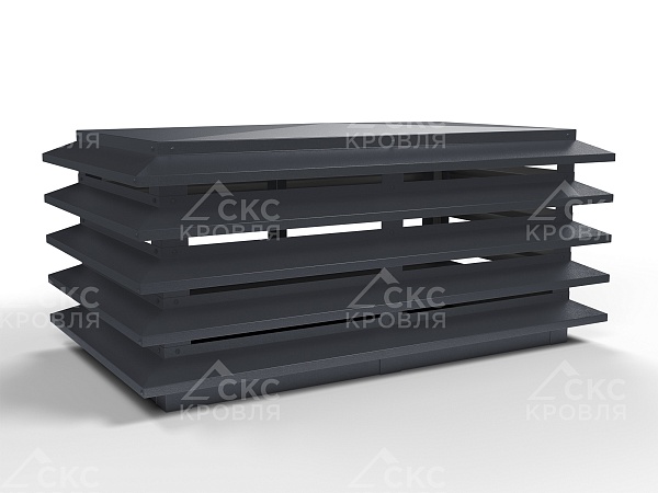 Дымник на трубу СКС-4 510x380мм RAL 7024 серый