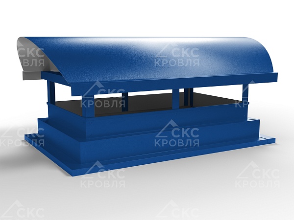 Дымник на трубу СКС-3 380x380мм RAL 5005 синий