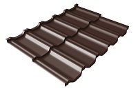 Металлочерепица Грандлайн Kvinta Uno 0,5 мм Rooftop Matte RAL 8017 коричневый