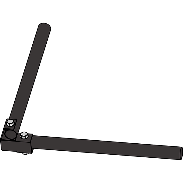 Угловое соединение труб ограждения ECONOM d-25 RAL 8019 темно-коричневый